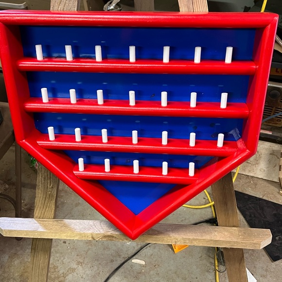 All American sport! Baseball ring display! Official home plate size handmade. - Picture 1 of 2